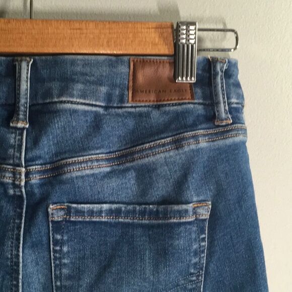 American Eagle jeans women's size 2 long 2L blue curvy super hi-rise jeg… - Picture 14 of 16